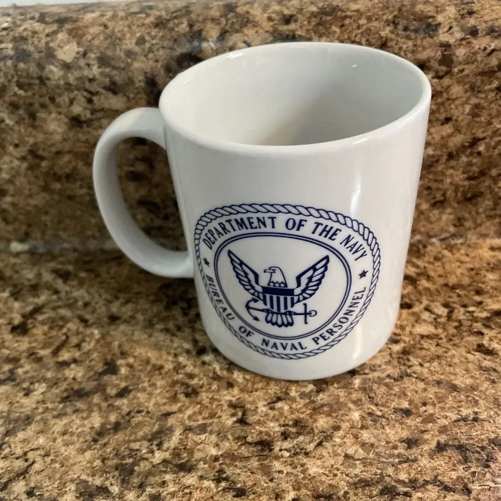 Department of‎ the navy White Ceramic Coffee Tea Cup Mug